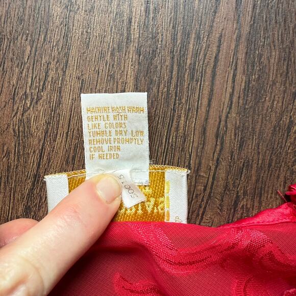 Victoria’s Secret Red Satin Lace Teddy Bodysuit Women’s Small Vintage - Picture 6 of 6